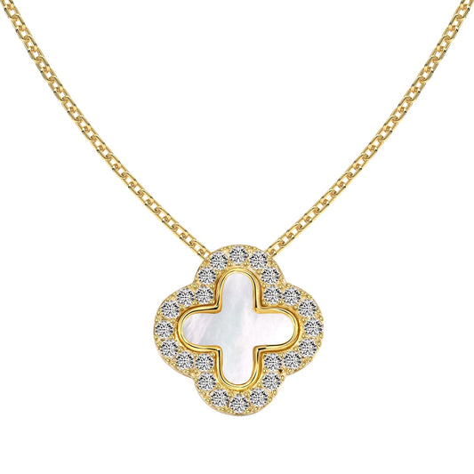 GOLD SERENA CLOVER NECKLACE