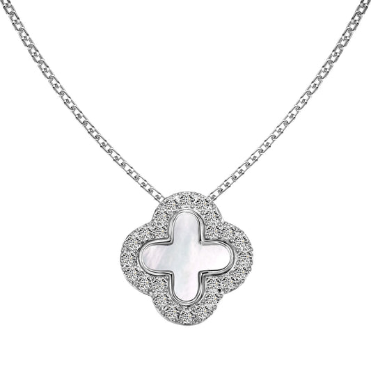 STERLING SILVER SERENA CLOVER NECKLACE