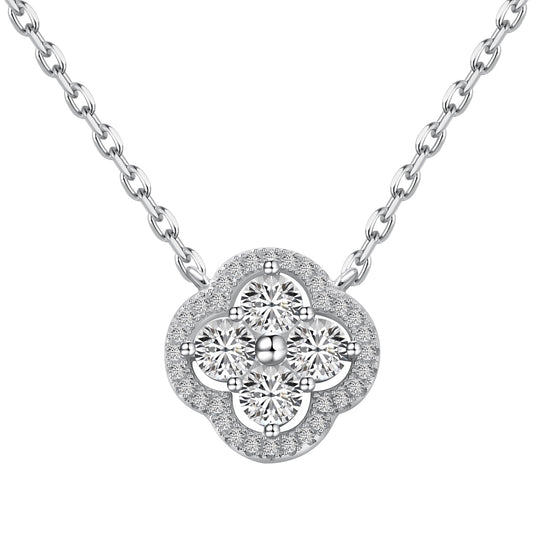 STERLING SILVER VELORA CLOVER NECKLACE