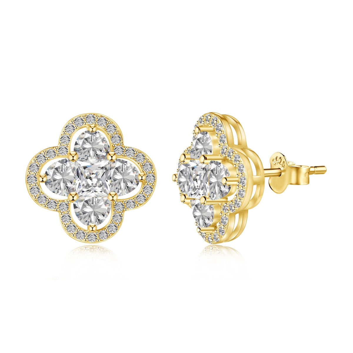 GOLD VELORA CLOVER EARRINGS