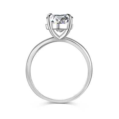 STERLING SILVER OVAL SOLITAIRE RING