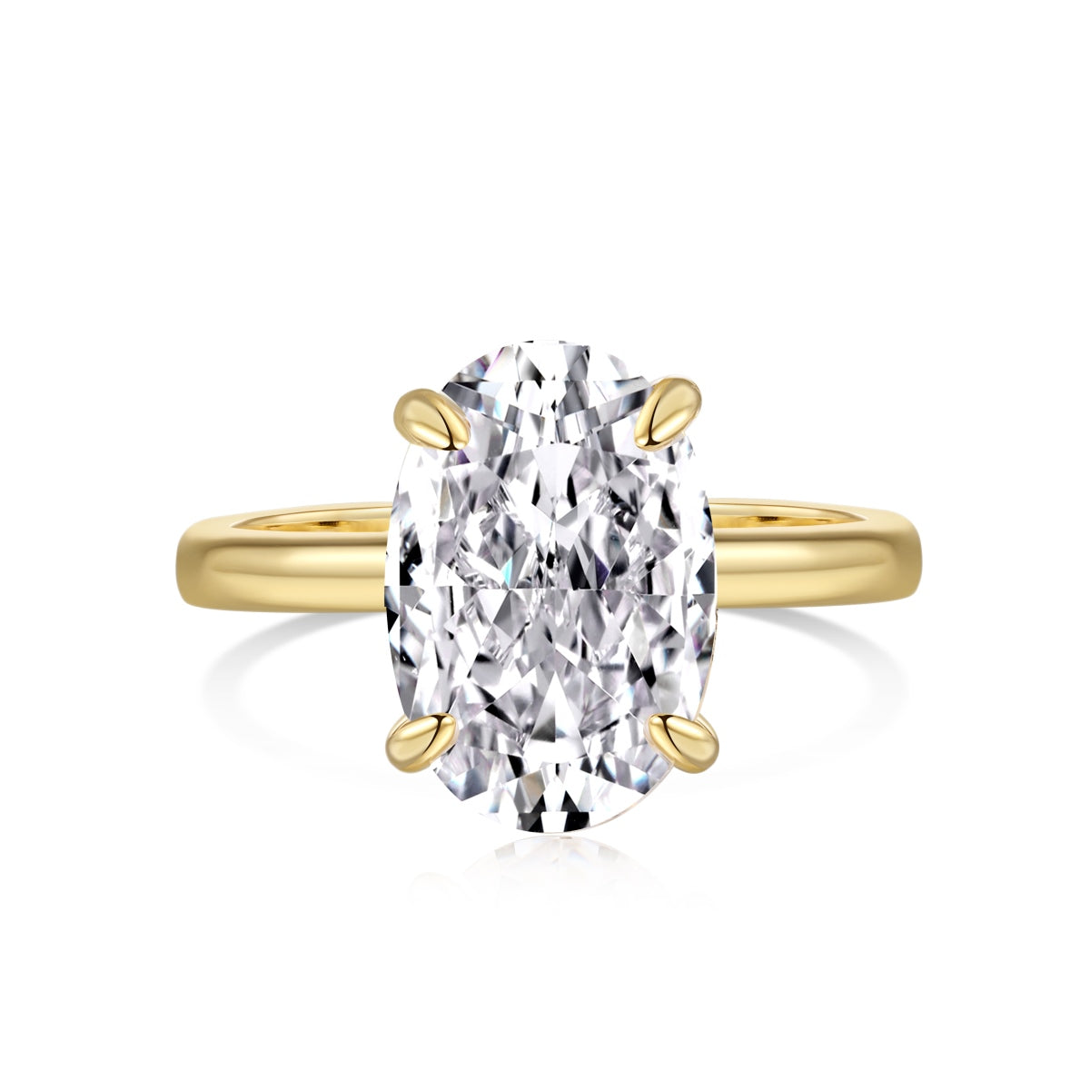 GOLD OVAL SOLITAIRE RING