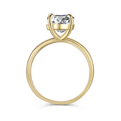 GOLD OVAL SOLITAIRE RING